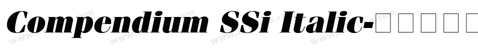 Compendium SSi Italic字体转换